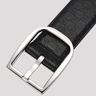 GUCCI 古驰 男士针扣皮革腰带 449716 BMJ0N 1000 黑色 85