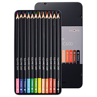 MARCO 马可 时尚系列 C600-12TN 油性彩色铅笔 黑盒款 12色