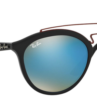 Ray-Ban 雷朋 女士太阳镜 0RB4257F 哑光黑框渐变蓝片 55mm