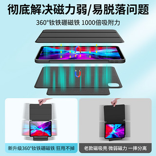 wiwu 2021款720度旋转air5保护套ipadpro11英寸适用于苹果平板壳全包ipad9代/mini6/air4磁吸带笔槽防弯摔12.9 天蓝色三折款-720°旋转保护套【送钢化膜】 iPad mini6(8.3英寸)