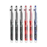 PILOT 百乐 BL-P500 拔帽中性笔 黑3红2蓝1 0.5mm 6支装