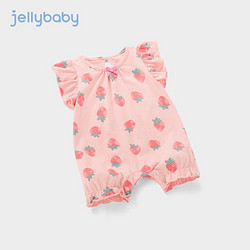 jellybaby 杰里贝比 婴儿连体衣新生儿女宝爬服满月公主薄款哈衣宝宝夏季衣服