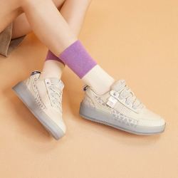 anta 安踏 果冻鞋板鞋耐磨防滑减震运动鞋女士增高轻便休闲鞋