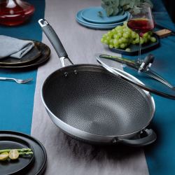 asd爱仕达304不锈钢炒锅家用大容量炒菜锅