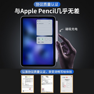 WIWU ipad电容笔磁吸充苹果平板pro触控手写笔Air2021mini6pencil一二代