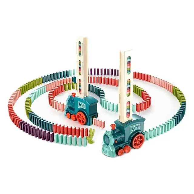 NUKied 纽奇 8089-3 多米诺火车（电动小火车+自动投递盒+100片骨牌）