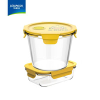 乐唯诗 玻璃饭盒微波炉专用保鲜盒套装上班族学生带饭便当盒餐盒大容量密封碗食品盒子 小黄鸭联名款 小黄鸭联名款