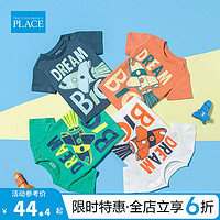 THE CHILDREN'S PLACE 绮童堡童装夏季新款男婴幼童撞色印花短袖T恤