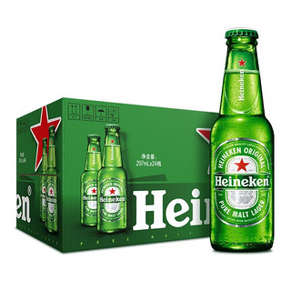 Heineken 喜力 啤酒（Heineken）经典207ml*24瓶 整箱装