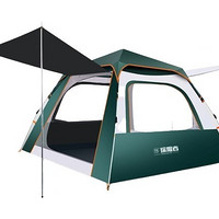 TANXIANZHE 探险者 帐篷 TXZ-0037 墨绿色 240*240*155cm 5-8人 黑胶款