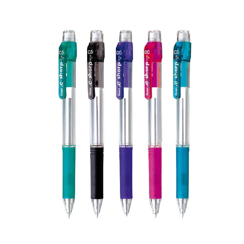 Pentel 派通 按压式自动铅笔 带橡皮 0.5mm 5色装