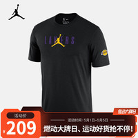 NIKE 耐克 洛杉矶湖人队 COURTSIDE Jordan NBA 男子T恤 DA6513 DA6513-010 M DA6513-010 L
