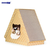 得酷 DIY房子室内用品磨抓器瓦楞纸质猫窝猫屋配套猫抓板