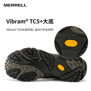 MERRELL 迈乐 男女同款经典徒步鞋MOAB2 GTX透气防水防滑耐磨登山鞋 浅棕 40