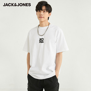 JackJones火影忍者杰克琼斯outlets男潮流背后卡通第七班短袖T恤 165/88A/XS E40黑色