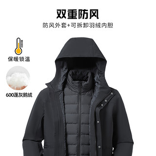 JackWolfskin 德国狼爪户外防风600蓬羽绒内胆三合一冲锋衣男 XXL 米白色/5020