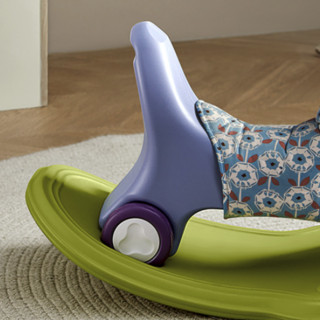 babycare WDA001-A 儿童二合一摇马 蒙因蓝+坐垫 蓝色