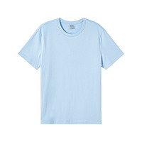 A21 男女款圆领短袖T恤 R492131092 粉蓝 M