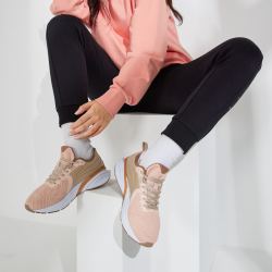 LI-NING 李宁 跑步鞋女鞋子女运动鞋女ARSR040一体织休闲慢跑鞋