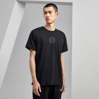 LI-NING 李宁 韦德男士短袖t恤男ATSR371印花简约舒适休闲透气
