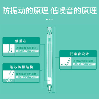 日本（ZEBRA）斑马牌中性笔JJZ66限定bLen减振笔0.5mm低重心考试刷题学生用速干减振水笔 灰杆-GR·黑芯-0.5mm 黑色笔芯5支装