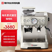 Hauswirt 海氏 意式磨豆咖啡机半自动家商用双锅炉蒸汽打奶泡机C5 白