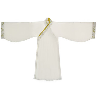 liuyanxiling流烟昔泠汉服山有木兮男女款交领琵琶袖直裾lsymx01白色l