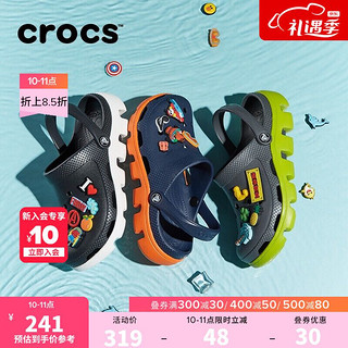 crocs 卡骆驰 洞洞鞋 卡骆驰拖鞋运动迪特男鞋女鞋凉鞋轻便耐磨一脚蹬休闲鞋11991 黑色/白色-066 46/47(300mm)