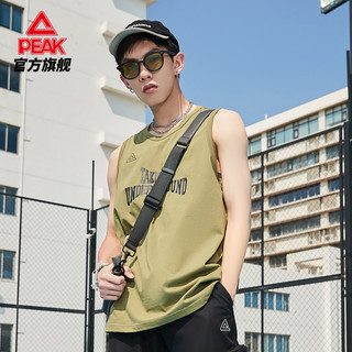 匹克篮球背心男士2022夏季新款UG透气棉无袖T恤运动休闲宽松上衣 A款-黑色-DF712001 2/XL/185