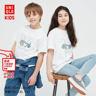 UNIQLO 优衣库 AIRism棉混纺印花圆领T恤(短袖) 448792