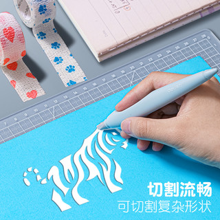 得力陶瓷刀刻刀高颜值笔刀ins风精致儿童小型创意糖果色美工刀学生安全手工刀手账裁纸刀拆快递小刀开箱神器