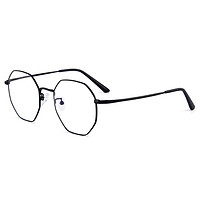 EYEPLAY 目戲 时尚系列 1024 黑色合金眼镜框+1.56折射率 防蓝光镜片 灰变