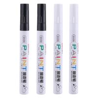 deli 得力 S558 单头油性油漆笔 黑2白2 2.0mm 4支装