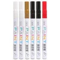 deli 得力 S576 单头油性油漆笔 黑2白2金1红1 1.0mm 6支装