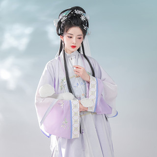 LIU YAN XI LING 流烟昔泠 明制汉服 花间雪 女士合领对襟衫 LHJX32 白色 S