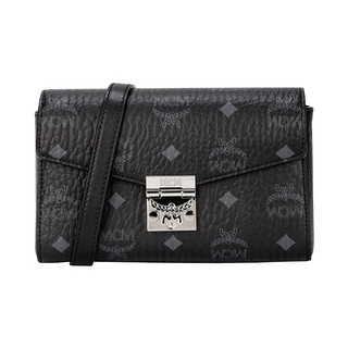 MCM Millie Visetos系列 女士单肩信封包 MWRAAME03BK001 黑色 小号