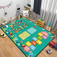 恒伟 儿童地毯客厅爬行垫游戏飞行棋早教中心幼儿园定制图案防滑地垫 100X200厘米 ET01-