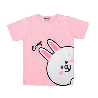 LINE FRIENDS DTA04 儿童短袖T恤 粉色 140cm