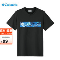 哥伦比亚 BJ 春夏新款Columbia哥伦比亚T恤男女同款城市户外棉质舒适圆领短袖AE0403 010 S 170/92A 010 M 175/96A