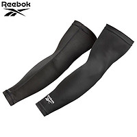 Reebok 锐步 护臂袖套夏季防晒冰袖薄款臂套男女骑行冰袖篮球健身网球肘关节运动护具 黑色 M