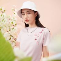 LI-NING 李宁 运动t恤短袖t恤女士宽松休闲上衣国潮运动服