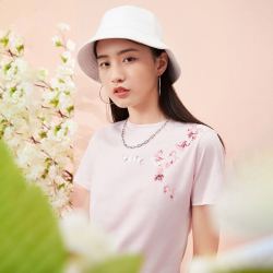 LI-NING 李宁 运动t恤短袖t恤女士宽松休闲上衣国潮运动服