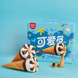 walls和路雪可爱多甜筒非常香草口味67g6支新老包装随机发货