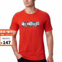 BJ 春夏新款Columbia哥伦比亚T恤男女同款城市户外棉质舒适圆领短袖AE0403 010 S 170/92A 845 XXL 190/104A