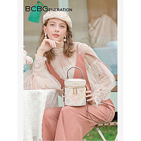 BCBGeneration 时尚百搭包包女包水桶包单肩包轻奢手提斜挎包女 粉色