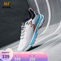 361° 361度Spire-R国际线跑步鞋夏季Q弹科技舒适缓震男女跑鞋运动鞋 N 羽毛白/光蓝-男款 41.5