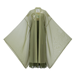 chixia池夏改良汉服只此青绿系列山青青女士直领对襟