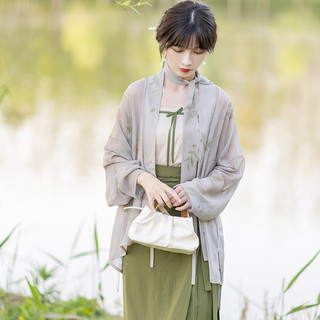 CHIXIA 池夏 宋制汉服 花间事系列 叶染 女士一片式齐腰旋裙 S11169