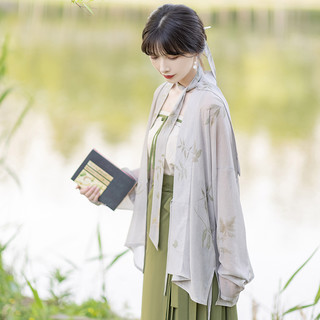 CHIXIA 池夏 宋制汉服 花间事系列 叶染 女士一片式齐腰旋裙 S11169