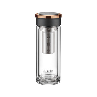 SUPOR 苏泊尔 享系列 KC33CK1 双层玻璃茶杯 330ml 楠木金